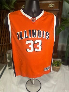 Illinois #33 Orange Basketball Jersey youth L or women’s S
